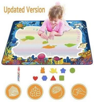Water Drawing Mat for Kids, Play Pad Educational Gifts Developmental Toys