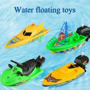 shopping time צעצועים לגיל ההרך והצעיר Boat Ship Toys Play Water Bath Toy Kid Wind Up Clockwork  For Children Creative