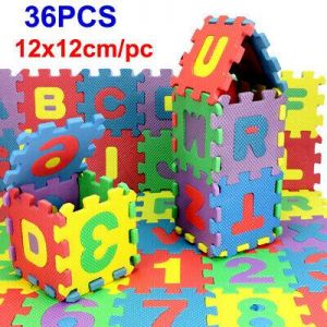 36pcs Baby Kid Toddler EVA Foam Play Mat Alphabet Numbers Jigsaw Puzzle DIY Toys