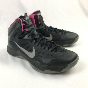 Nike Zoom Hyperquickness 2013 Mens 12 Black Basketball Shoes Sneakers