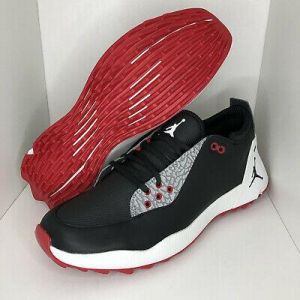 Nike Air Jordan ADG Golf Shoes Black White Red CT7812-001 Mens Size 10