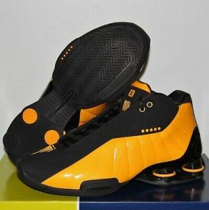 Nike Shox BB4 Basketball Shoes Mens 10 AT7843-002 Metallic Gold Black New