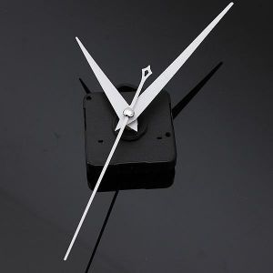 DIY White Triangle Hands Quartz Black Wall Clock Movement Mechanism