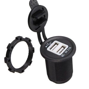 shopping time אביזרים לאופנועים 12-24V USB Port Car Motorcycle Power Socket Spliter Charger Adapter