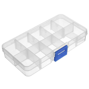 Adjustable Detachable Compartment Empty Storage Case Box 10 Cells For Nail Tip Gems Little Stuff