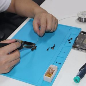 shopping time כלים לעבודה DANIU 34x23cm Heat Resistant Silicone Pad Desk Mat Maintenance Platform Heat Insulation BGA Soldering Repair Station with 20 cm Sc