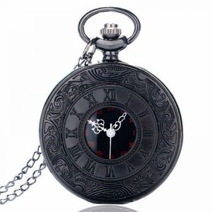 shopping time תכשיטים ושעונים DEFFRUN P427 Retro Punk Style Roman Number Jewelry Collection Quartz Chain Pocket Watch