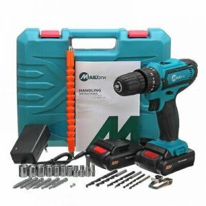 shopping time כלים לעבודה Electric Cordless Drill 32V 2 Speed 6000mAh Batteries Screwdriver Hammer Drills