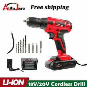 shopping time כלים לעבודה 20V Cordless Drill Electric Screwdriver 3/8”Mini Wireless Power Driver Battery