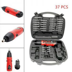 shopping time כלים לעבודה 37PCS Power Tool Rechargeable Cordless Electric Screwdriver Repair Drill Tool