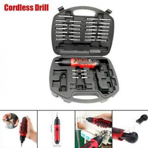shopping time כלים לעבודה 37PCS Powered Screwdriver Electric Cordless Brushed Power Repair Drill Removal