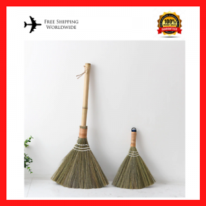 shopping time כלי ניקיון Straw Sweeping Broom Duster Home Cleaning Household Tool Handheld Handmade Clean