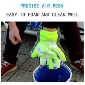shopping time כלי ניקיון Car Wash Mitt Cleaning Tools 2 Sided Exterior Interior Coral Fleece Home Glove