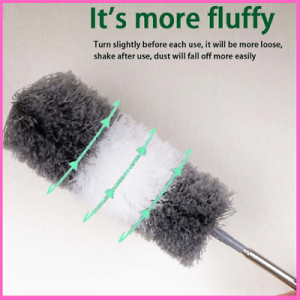 shopping time כלי ניקיון Feather Duster Extendable Microfiber Brush Long Handle Home Dust Cleaning Tools