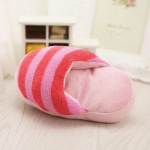 shopping time מוצרים לכלב Cute Dog Toys Sound Soft Plush Slippers Pet Puppy Chew Squeaker Squeak Plush Sound Toy Pet Toys