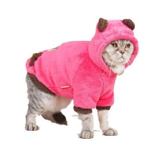 shopping time מוצרים לכלב HOOPET Coral Fleece Pet Dog Cat Coat Jumpsuit Warm Comfortable Pet T Shirt
