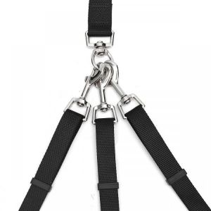shopping time מוצרים לכלב Adjustable 3 Way Nylon Coupler Dog Pet Lead Leash No Tangle with Padded Handle Dog Traction Rope