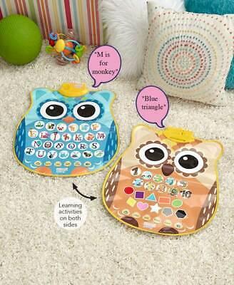 shopping time צעצועים לגיל ההרך והצעיר Toddler Double Sided Sound Educational Owl Mat Learning Toy Kids Gifts