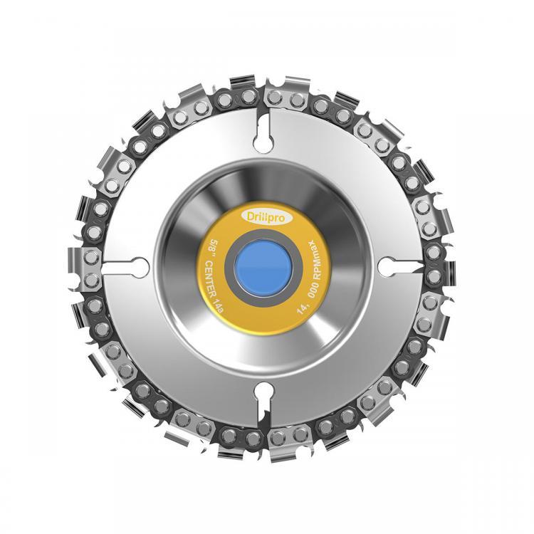shopping time כלים לעבודה Drillpro 4 Inch Grinder Chain Disc 22 Tooth Wood Carving Disc For 100/115 Angle Grinder